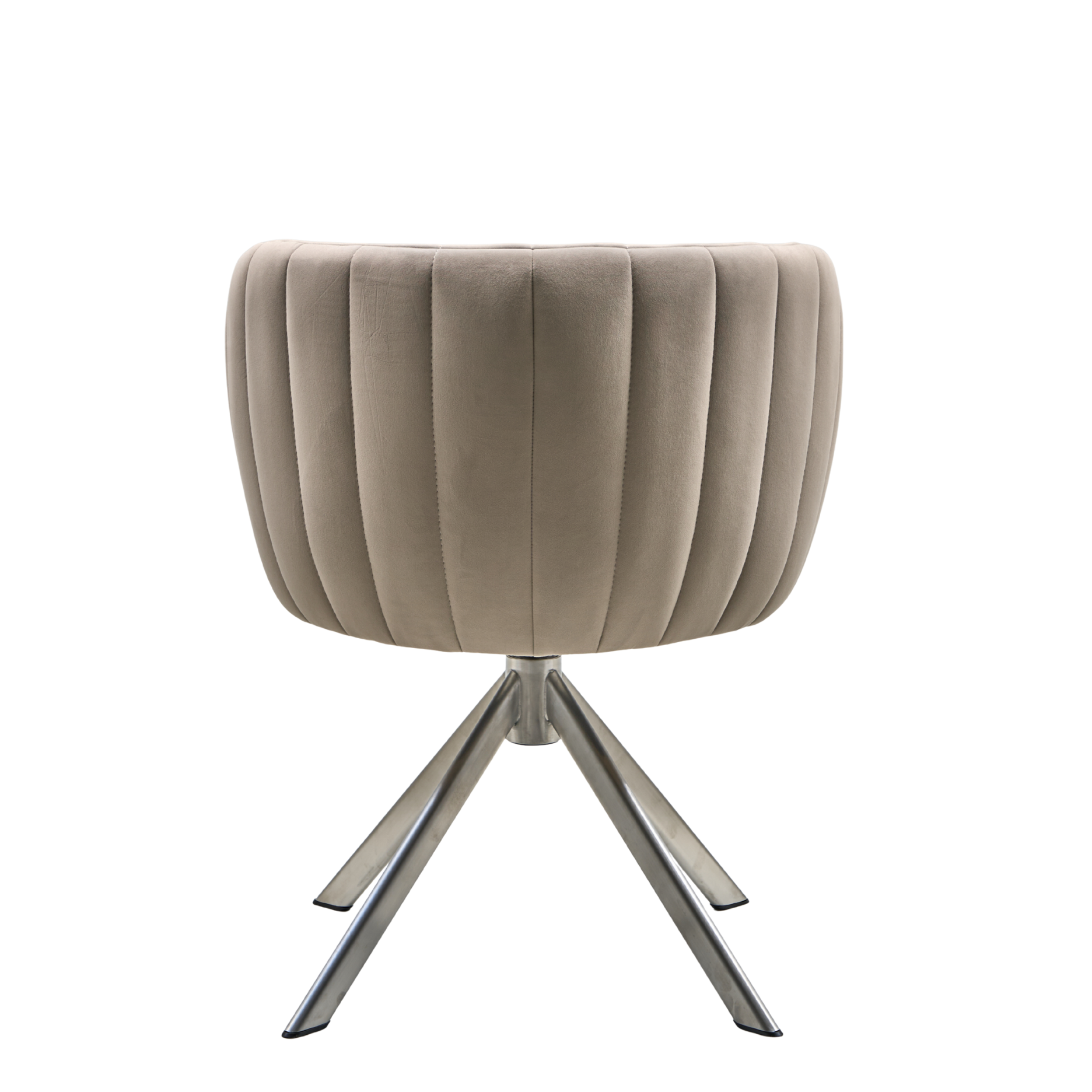 Shelly II Esszimmerstuhl - Velours mit Drehgestell (Edelstahl)